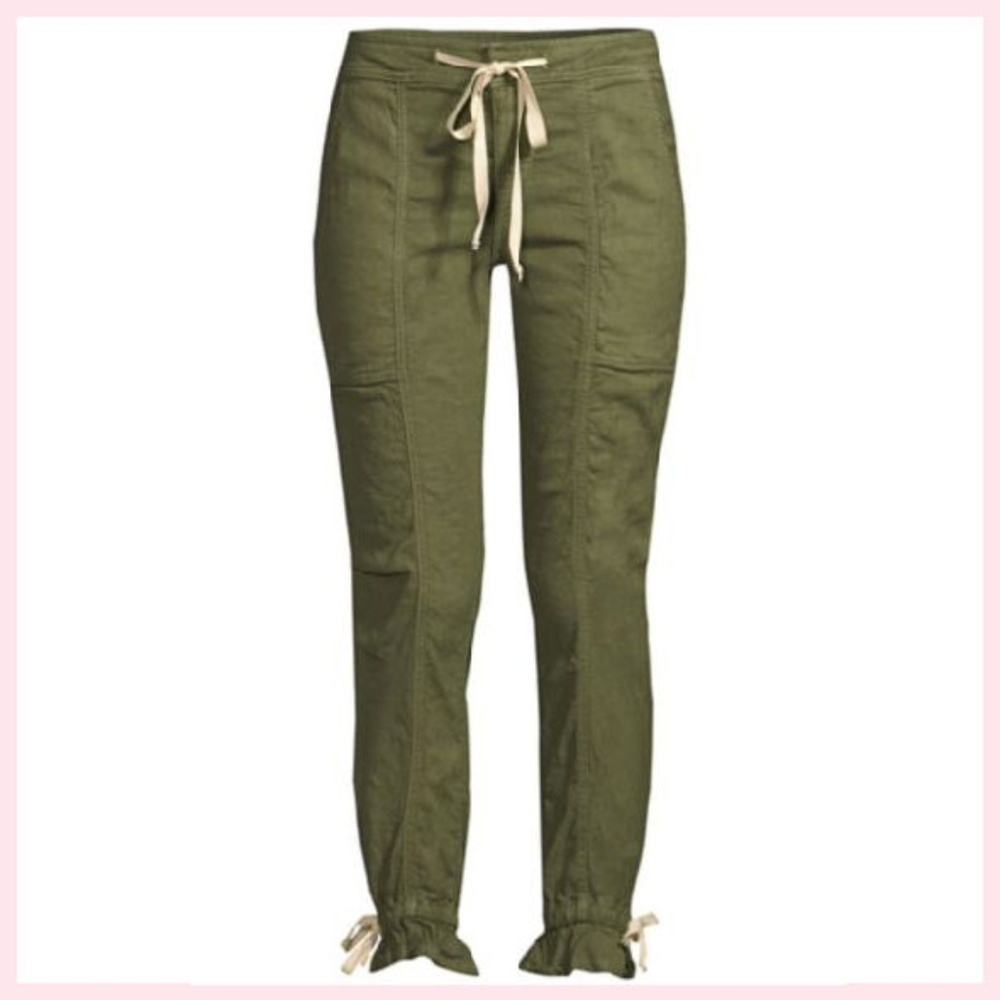 NWT Joie Jeans Army Green Tie Pants Made USA 25 26 - Picture 5 of 8